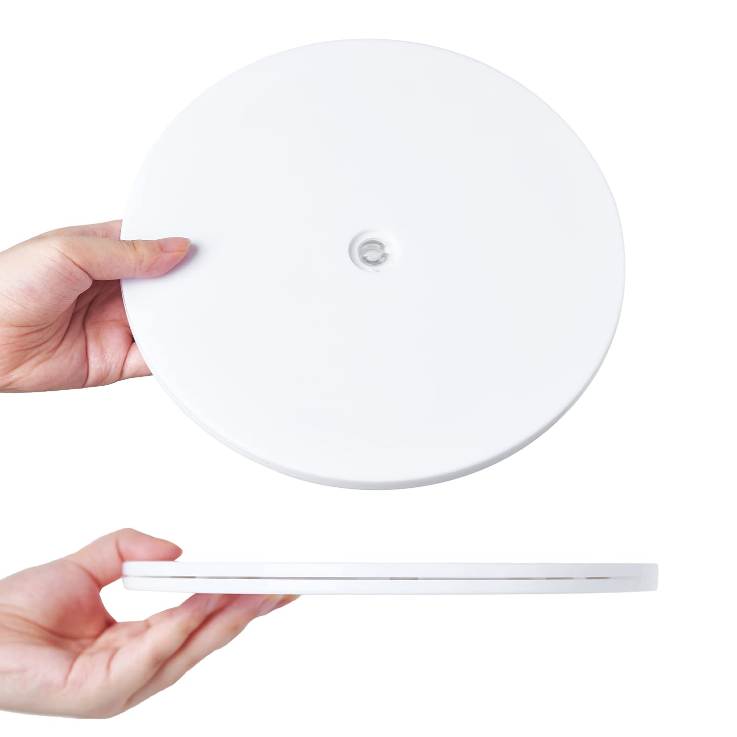 6 inch Lazy Susan Turntable White Acrylic Ball Bearing Rotating Tray for Spice Rack Table Cake Kitchen Pantry Decorating Bathrooms TV Laptop Computer Monitor  30-lb Load Capacity (360